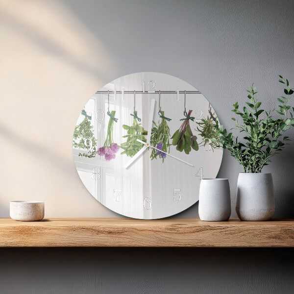 Reloj de pared redondo Hierbas