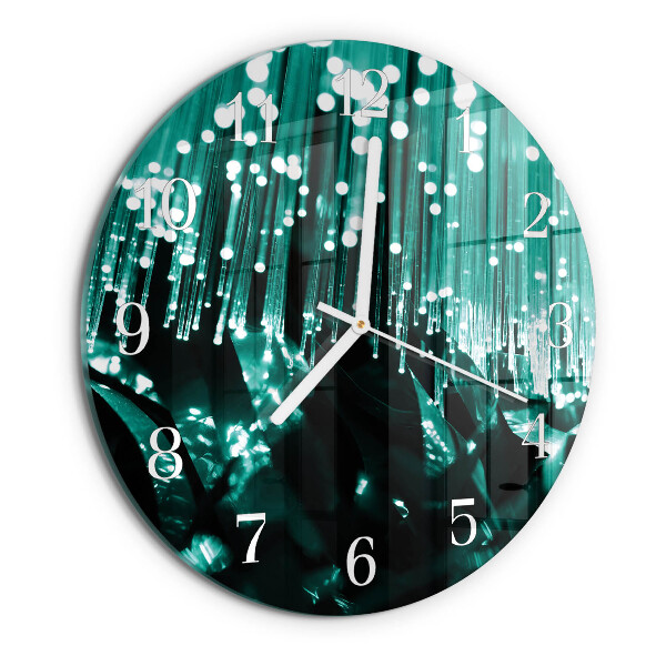 Reloj de pared redondo fibra óptica