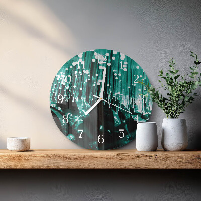 Reloj de pared redondo fibra óptica