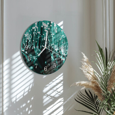 Reloj de pared redondo fibra óptica