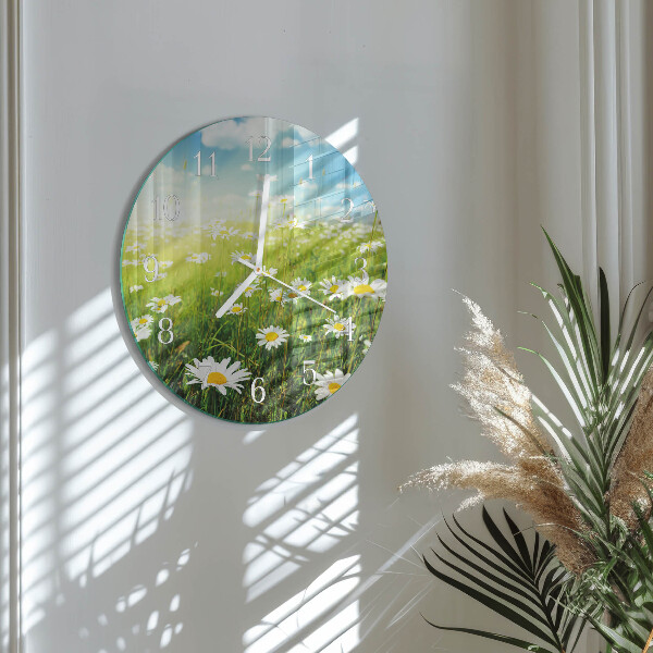 Reloj de pared redondo Margaritas