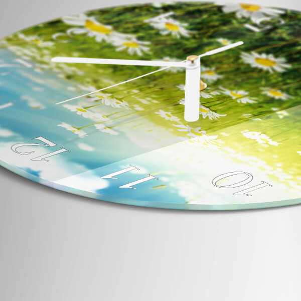 Reloj de pared redondo Margaritas