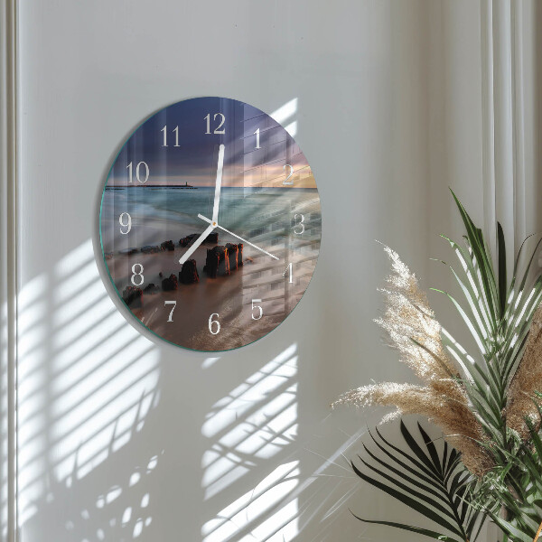 Reloj de pared redondo Playa Mar
