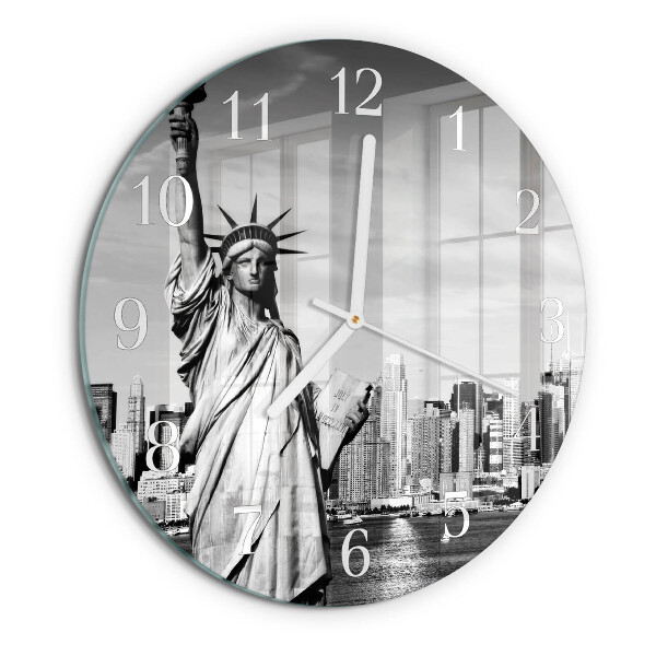 Reloj de pared redondo Estatua de la Libertad