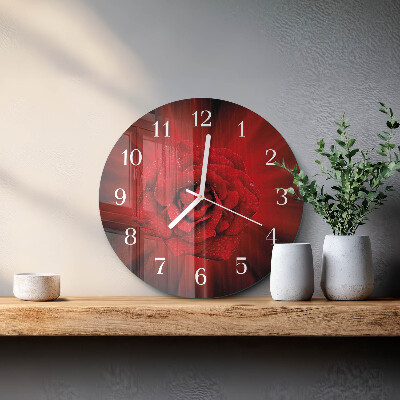 Reloj de pared redondo Rosa
