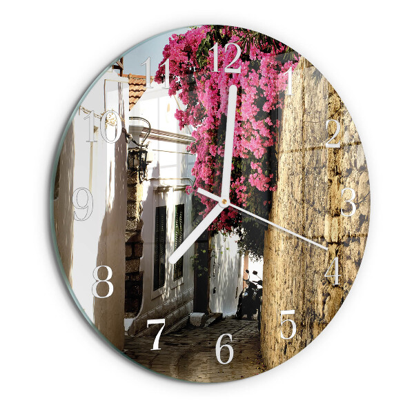 Reloj de pared redondo Callejón de las Flores