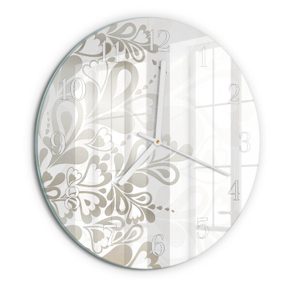 Reloj de pared redondo Arte floral