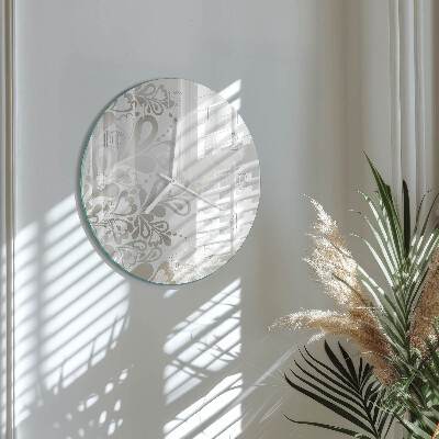 Reloj de pared redondo Arte floral