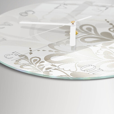 Reloj de pared redondo Arte floral