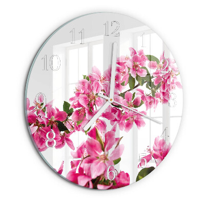 Reloj de pared redondo Flores