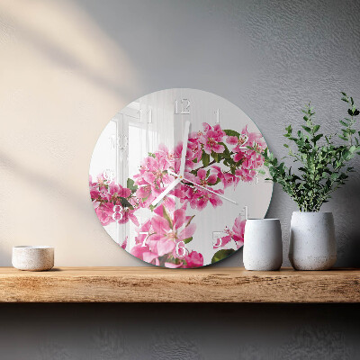 Reloj de pared redondo Flores