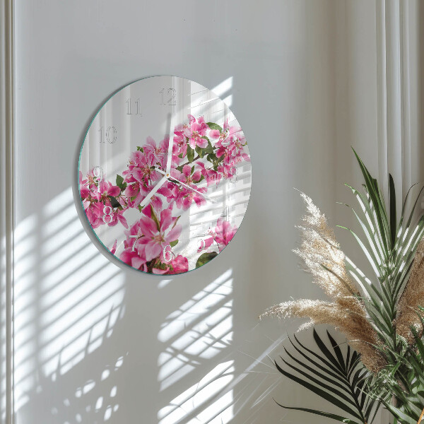 Reloj de pared redondo Flores