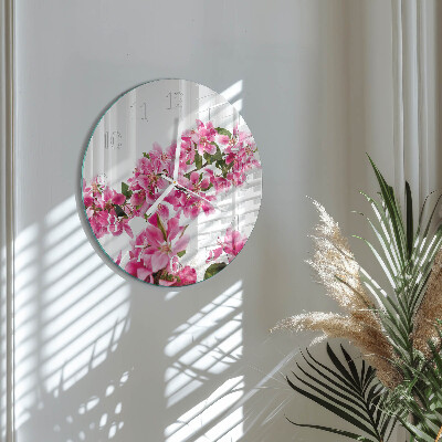 Reloj de pared redondo Flores