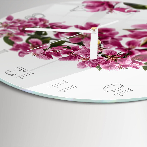 Reloj de pared redondo Flores