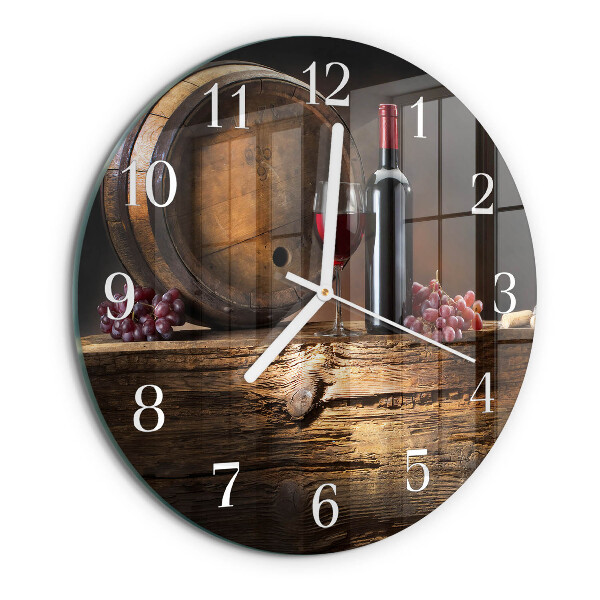 Reloj de pared redondo Uvas para vino