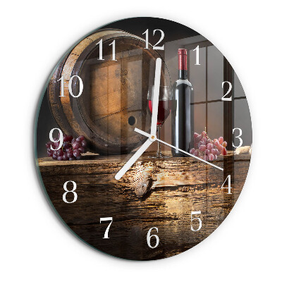 Reloj de pared redondo Uvas para vino