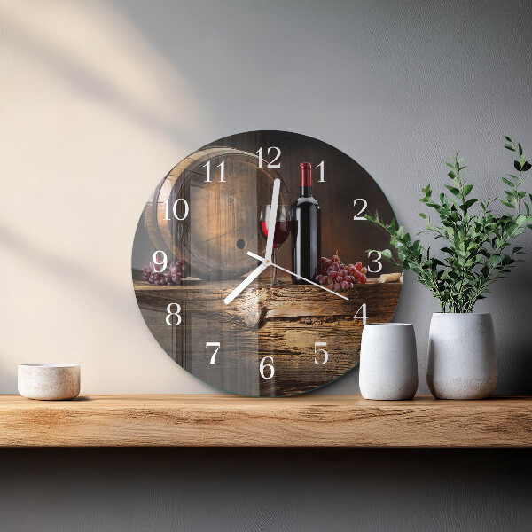 Reloj de pared redondo Uvas para vino