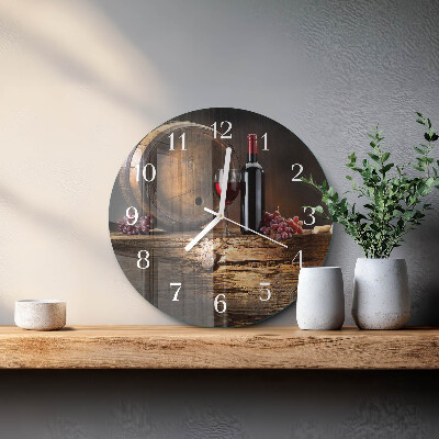Reloj de pared redondo Uvas para vino