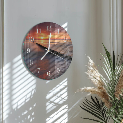 Reloj de pared redondo Sol del mar