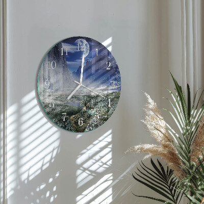 Reloj de pared redondo Montañas Luna