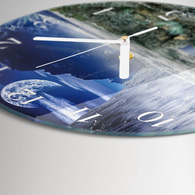 Reloj de pared redondo Montañas Luna