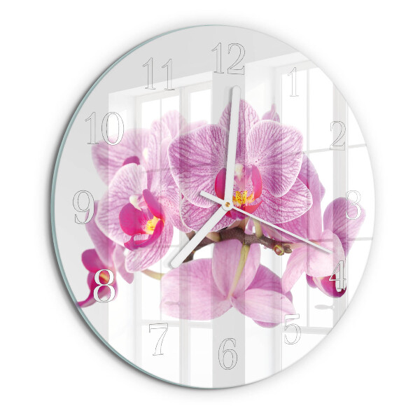 Reloj de pared redondo Orquídeas