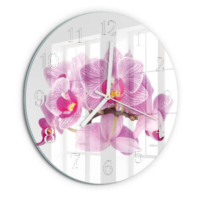 Reloj de pared redondo Orquídeas