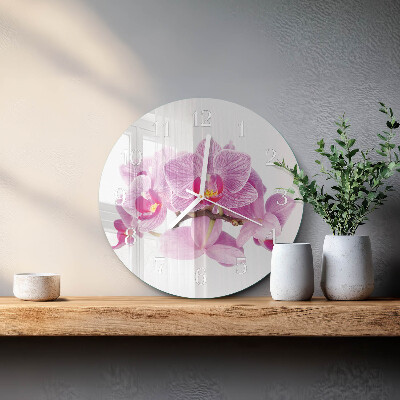 Reloj de pared redondo Orquídeas