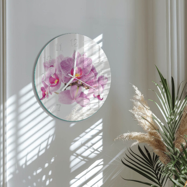 Reloj de pared redondo Orquídeas