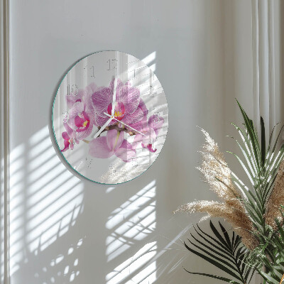 Reloj de pared redondo Orquídeas