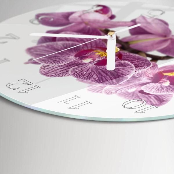Reloj de pared redondo Orquídeas
