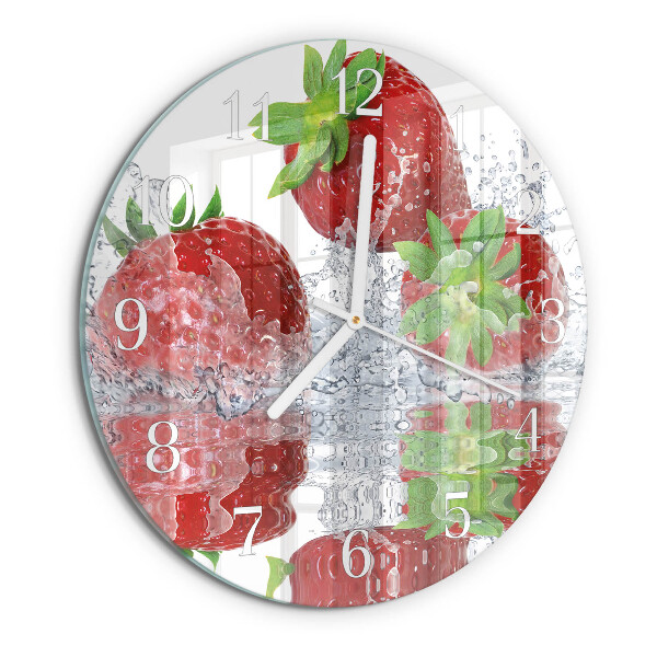 Reloj de pared redondo fresas