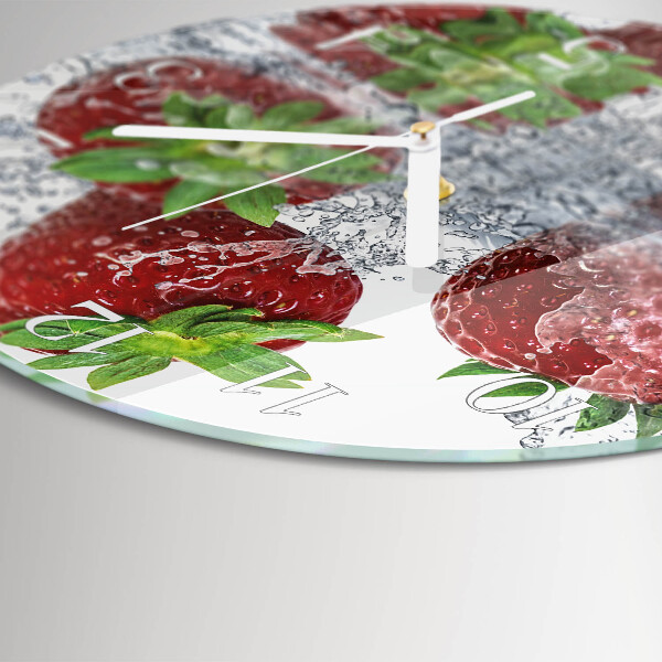 Reloj de pared redondo fresas