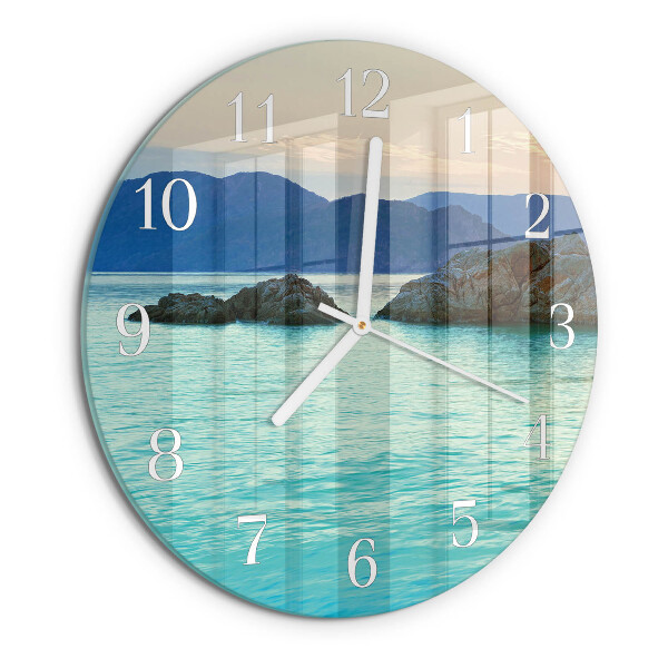 Reloj de pared redondo Isla del Mar