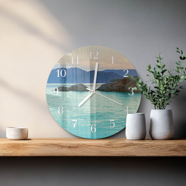 Reloj de pared redondo Isla del Mar