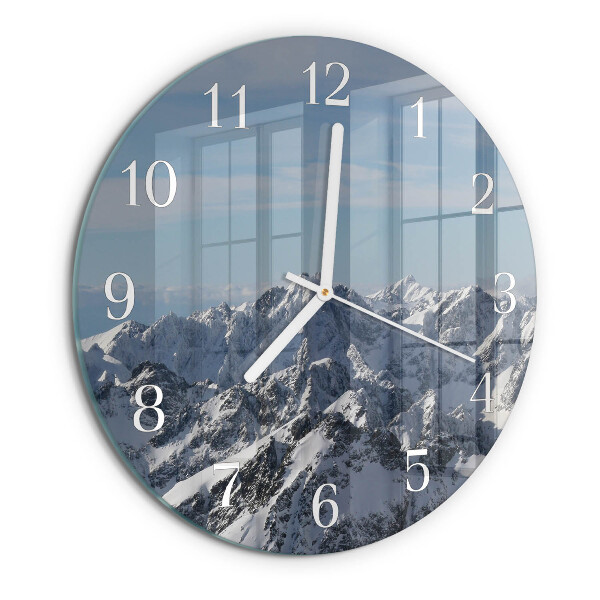 Reloj de pared redondo montañas