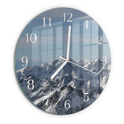 Reloj de pared redondo montañas