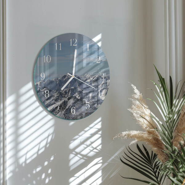 Reloj de pared redondo montañas