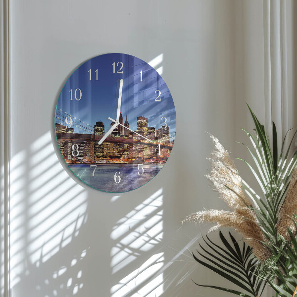 Reloj de pared redondo Puente horizontal
