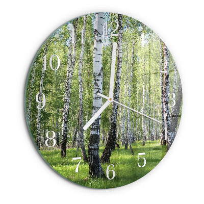 Reloj de pared redondo Bosque de abedules