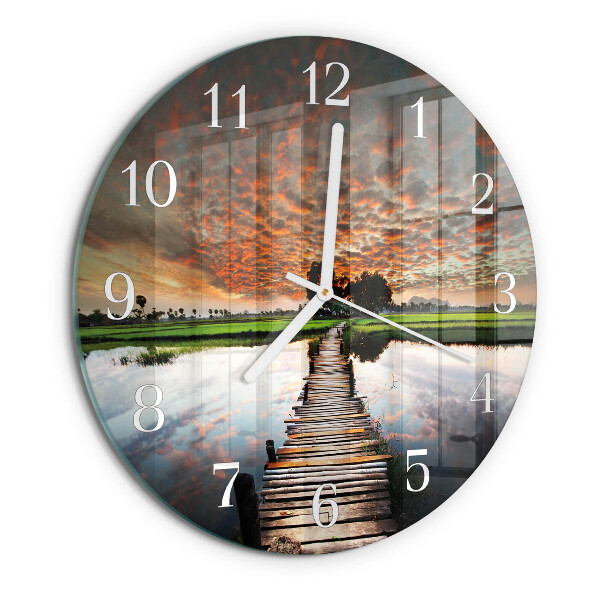 Reloj de pared redondo Puente de la pradera