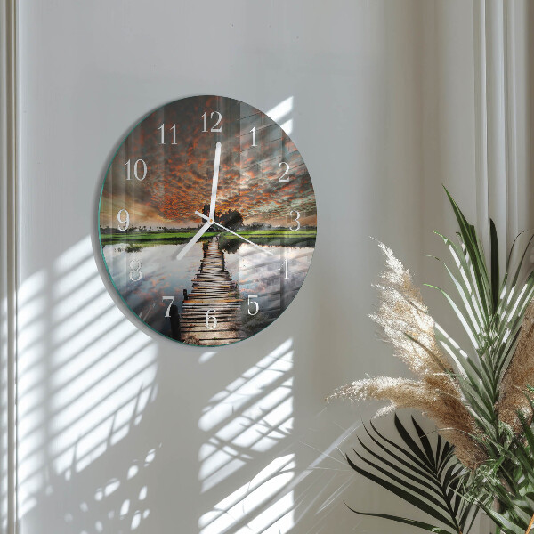 Reloj de pared redondo Puente de la pradera