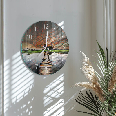 Reloj de pared redondo Puente de la pradera