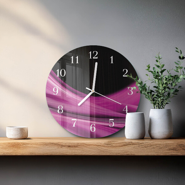 Reloj de pared redondo Líneas abstractas