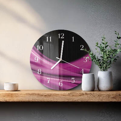 Reloj de pared redondo Líneas abstractas
