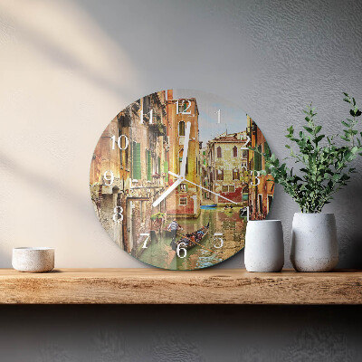 Reloj de pared redondo El barco veneciano