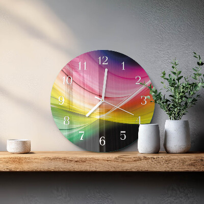 Reloj de pared redondo Líneas abstractas