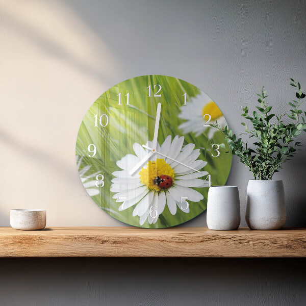 Reloj de pared redondo Margaritas