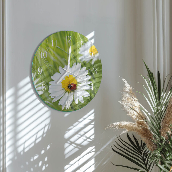Reloj de pared redondo Margaritas