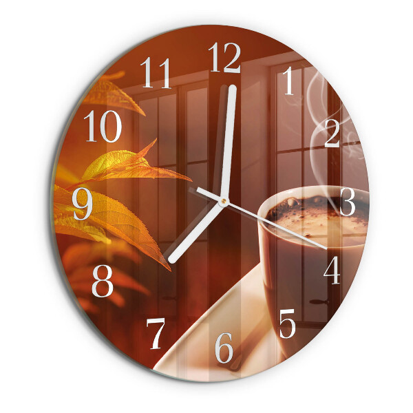 Reloj de pared redondo Café